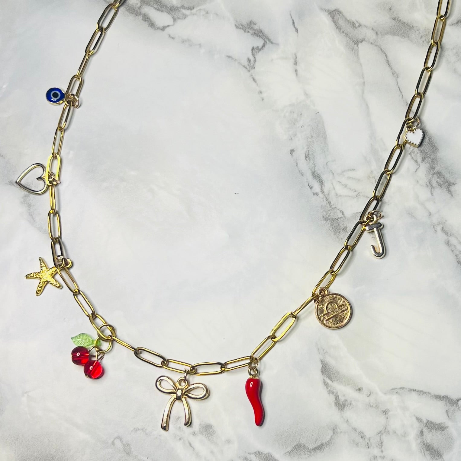 h'eres × semoh BUNDLE CHAIN CHARM Herradura Signature Charmed Tennis Layered Necklace Set– Artizan