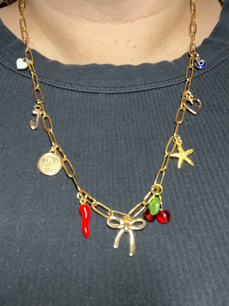 5 charm necklace in person sale